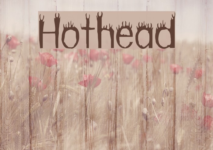 Hothead Font examples