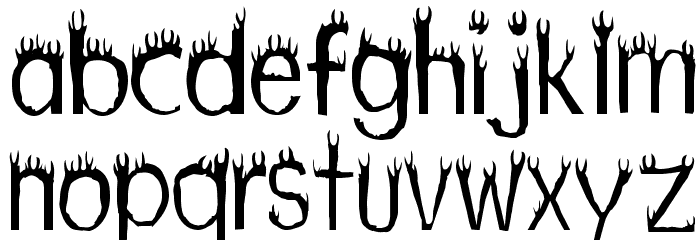 Hothead Font LOWERCASE