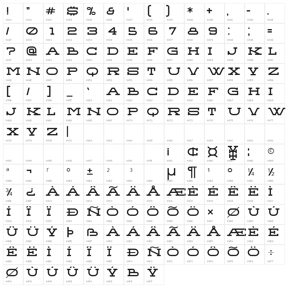 Hotlady Book Character Map