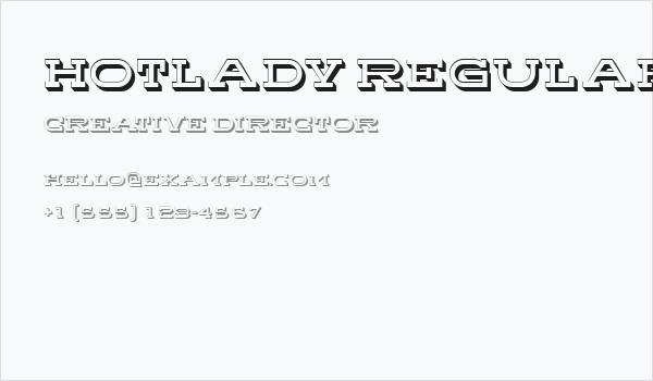 Hotlady Regular Business Card