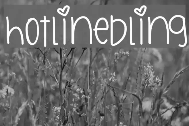HotlineBling Schriftart examples
