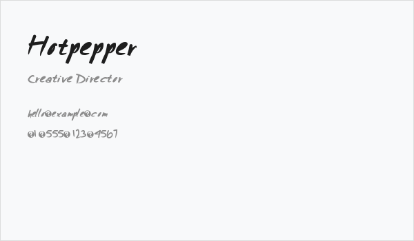 Hotpepper Business Card