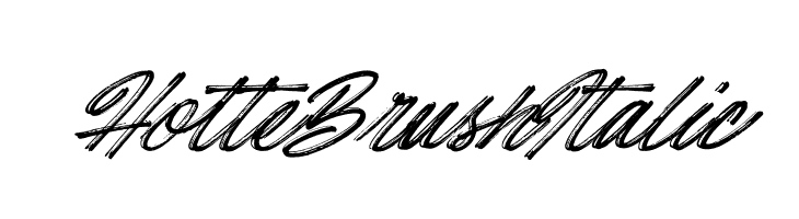 Hotte Brush Italic  नि: शुल्क फ़ॉन्ट्स डाउनलोड
