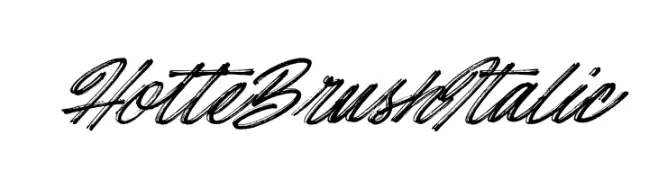 Hotte Brush Italic  Fuentes Gratis Descargar