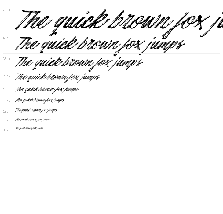 Hotte Brush Italic Waterfall