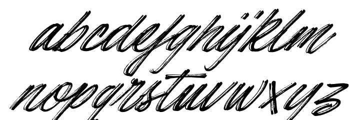 Hotte Brush Italic Font LOWERCASE