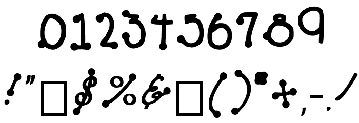 Hotty Dotty Medium Font OTHER CHARS