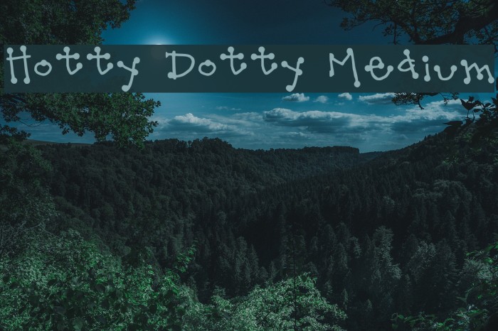 Hotty Dotty Medium Font examples