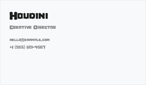 Houdini Business Card