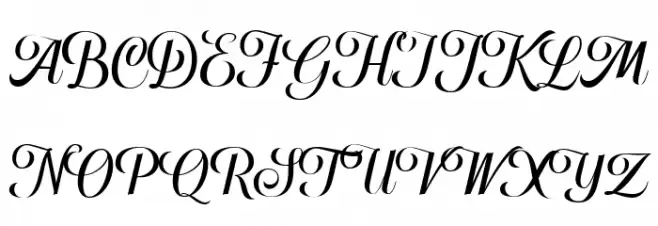 HougbonScriptDEMO Schriftart Groß