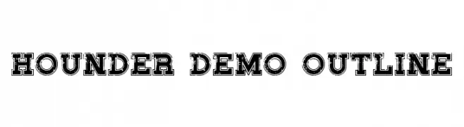 Hounder Demo Outline  Fuentes Gratis Descargar