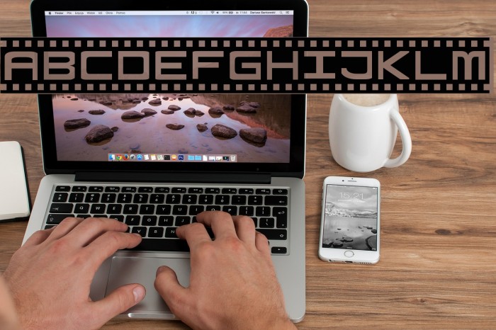 HourPhoto Schriftart examples
