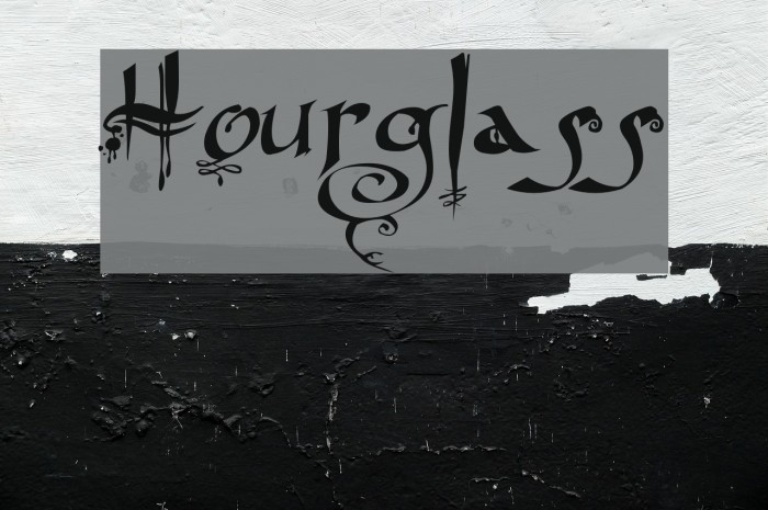 Hourglass Font examples