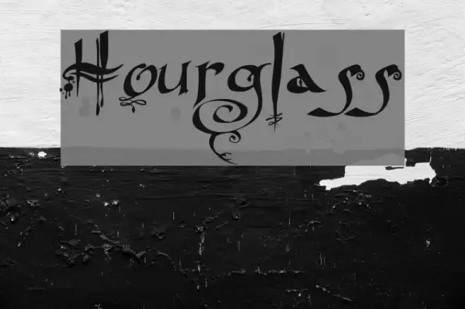 Hourglass Font examples