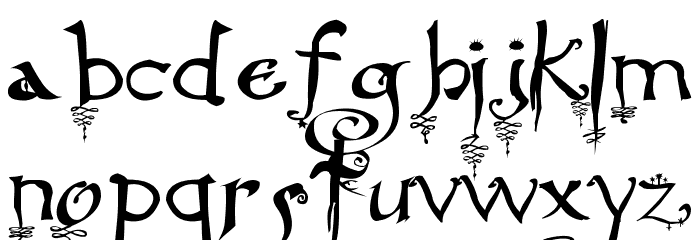 Hourglass Font LOWERCASE