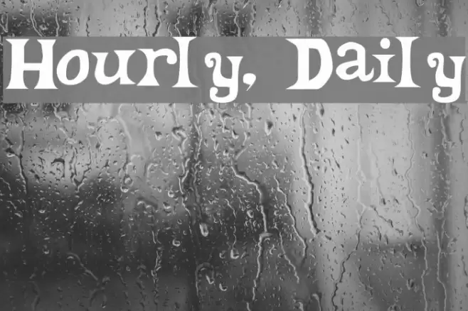 Hourly, Daily Font examples