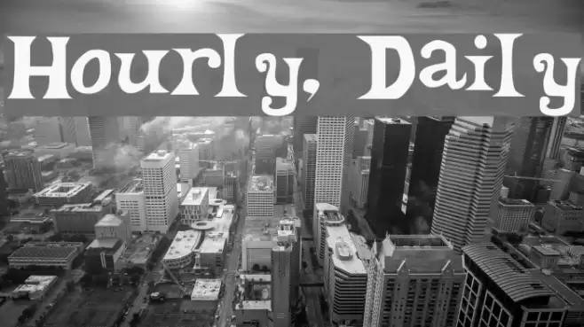 Hourly, Daily Font examples