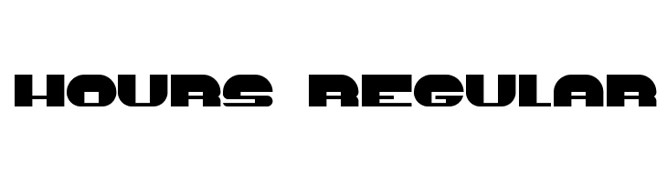 Hours Regular  font caratteri gratis