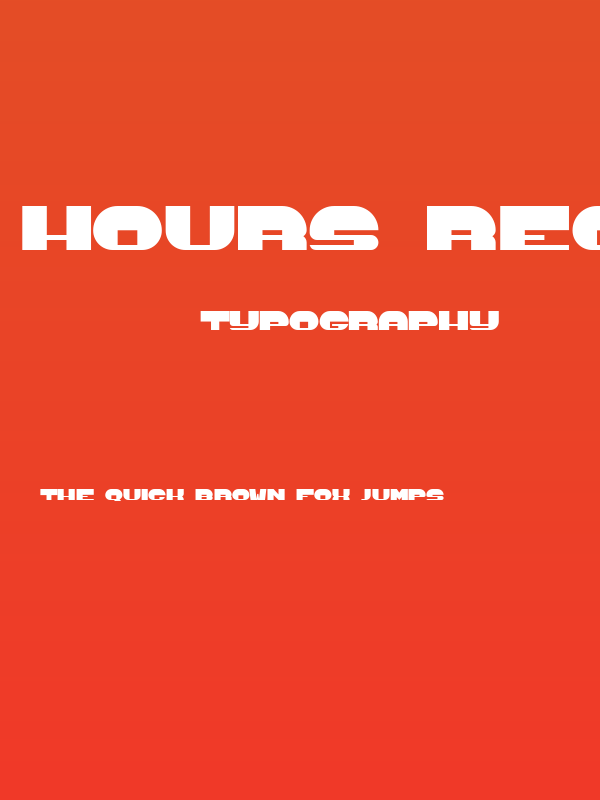Hours Regular Poster