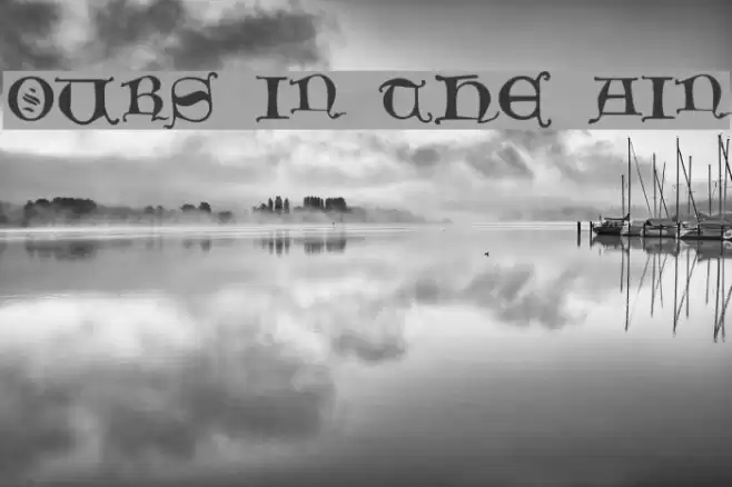 Hours in the Rain フォント examples