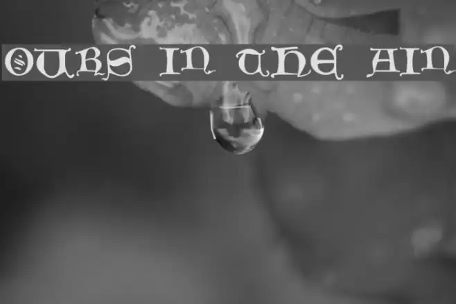 Hours in the Rain フォント examples