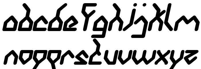 House Builder Bold Italic Font LOWERCASE