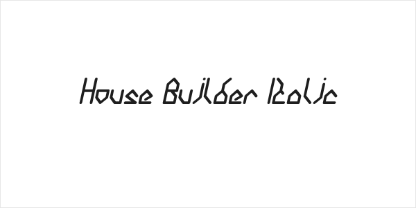 House Builder Italic Logo