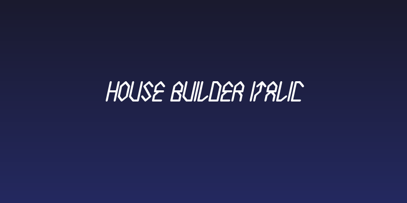 House Builder Italic Social Header