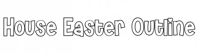 House Easter Outline  تنزيل الخطوط