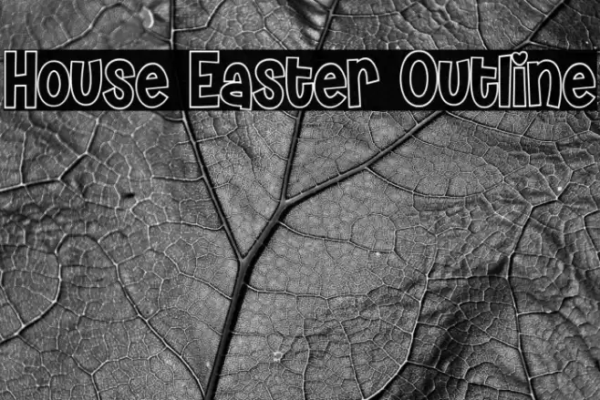 House Easter Outline Font examples