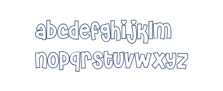 House Easter Outline Lowercase