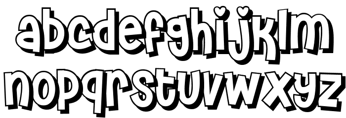 House Easter Shadow Font LOWERCASE