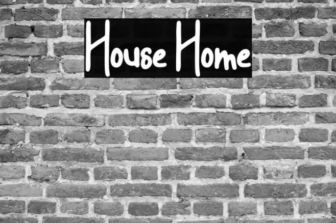 House Home Font examples