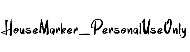 House Marker_PersonalUseOnly  les polices de caractères gratuit tlcharger