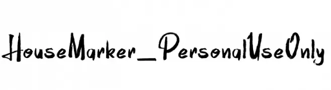 House Marker_PersonalUseOnly  नि: शुल्क फ़ॉन्ट्स डाउनलोड