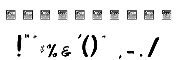 House Marker_PersonalUseOnly Font OTHER CHARS