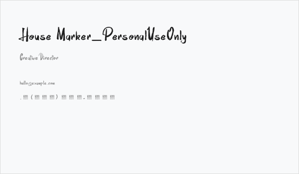 House Marker_PersonalUseOnly Business Card