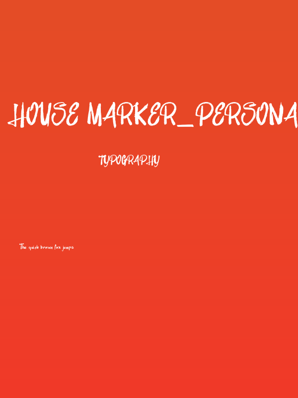 House Marker_PersonalUseOnly Poster