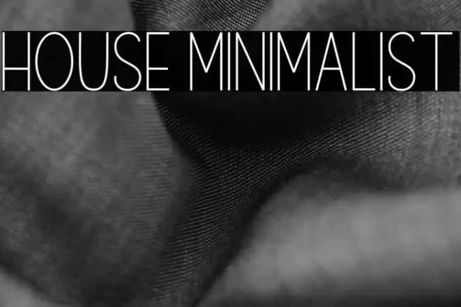 House Minimalist Font examples