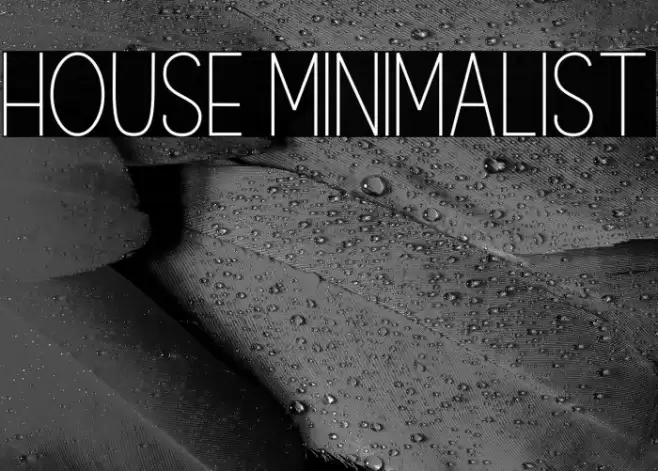 House Minimalist Font examples