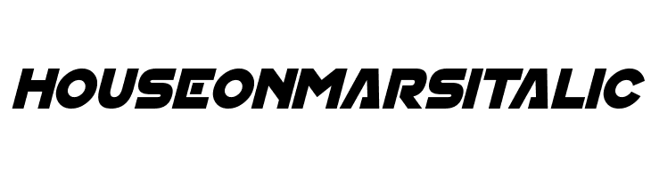House On Mars Italic  Frei Schriftart Herunterladen