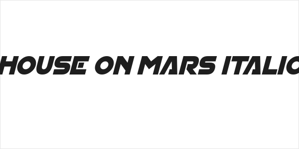 House On Mars Italic Logo