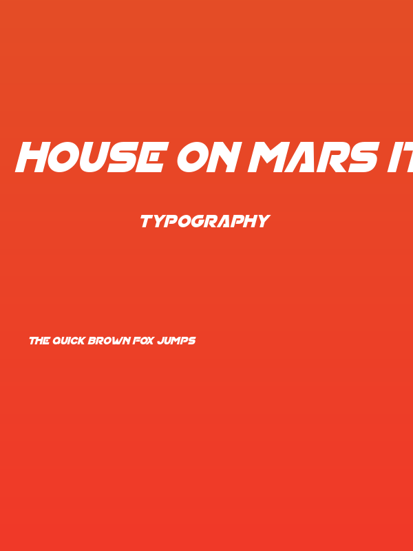 House On Mars Italic Poster
