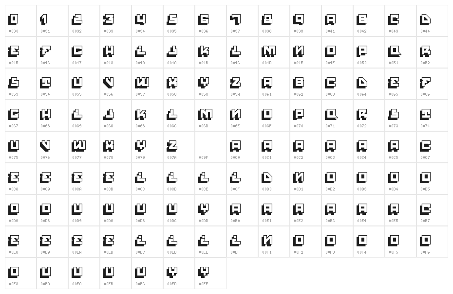 House Paint Shadow Regular Character Map