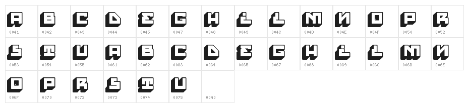 House Paint Slab Regular Demo Character Map