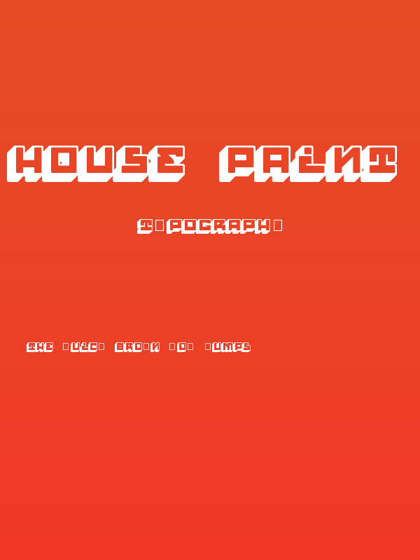 House Paint Slab Regular Demo Poster