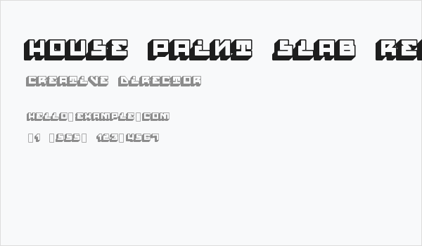 House Paint Slab Regular Business Card