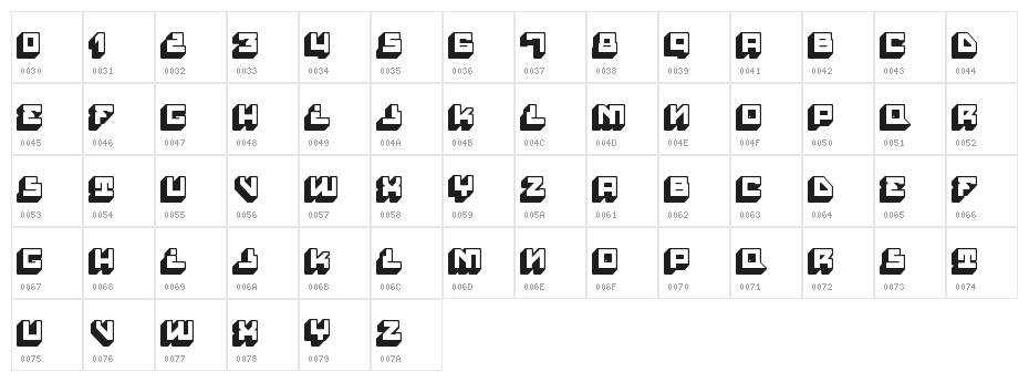 House Paint Slab Regular Character Map