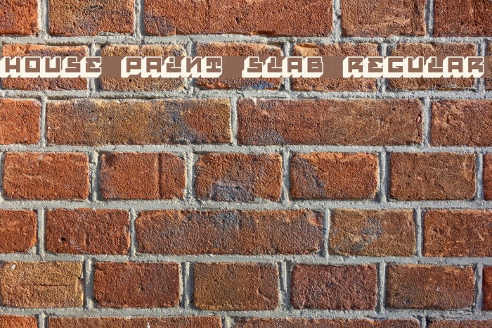 House Paint Slab Regular Font examples