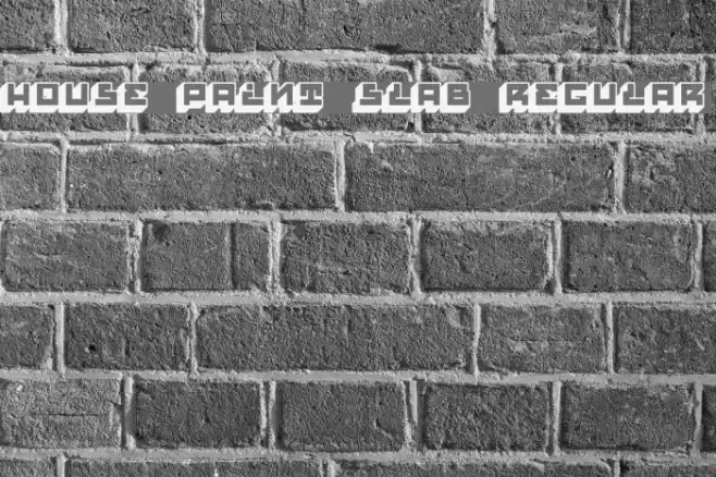 House Paint Slab Regular Font examples